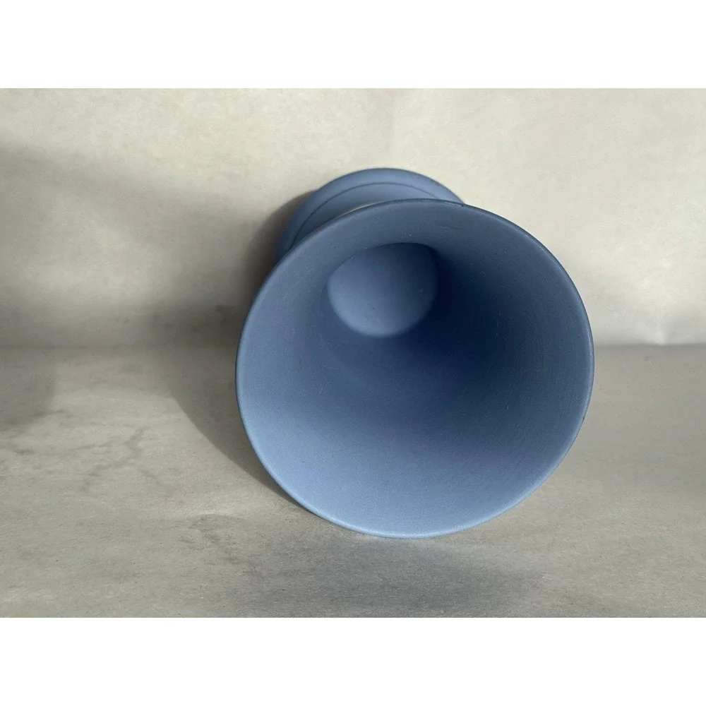 Wedgwood Cream Color on Blue Jasperware Posey Pot 